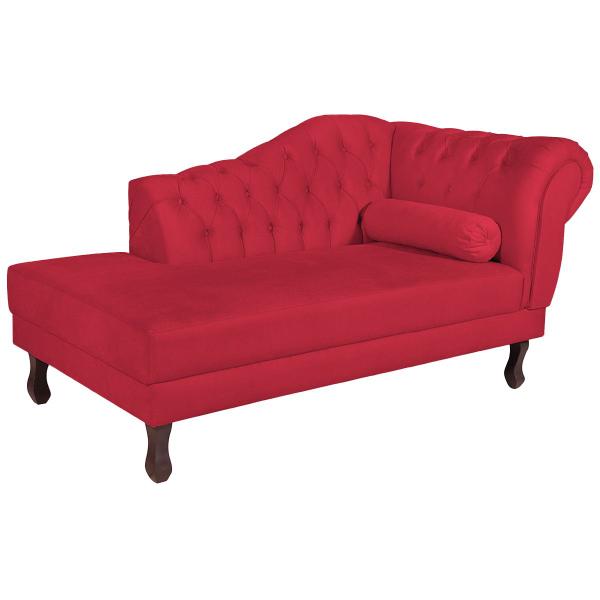 Imagem de Recamier Diana 140cm Lado Esquerdo Suede Vermelho - ADJ Decor