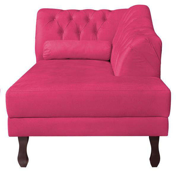 Imagem de Recamier Diana 160cm Lado Direito Suede Pink - Doce Sonho Móveis