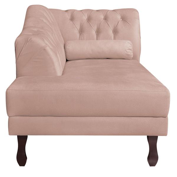 Imagem de Recamier Diana 160cm Lado Esquerdo Suede Rosê - ADJ Decor