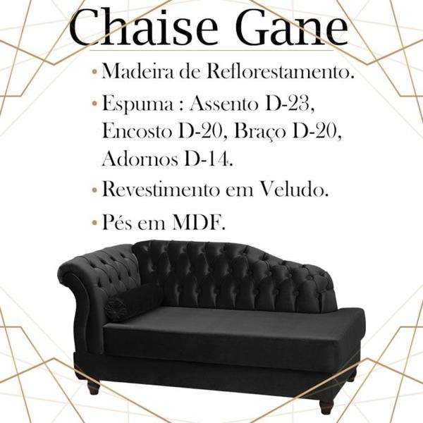 Imagem de Recamier Diva Chaise Capitone 160 cm Pes MDF Gane SL 944 Veludo Peer