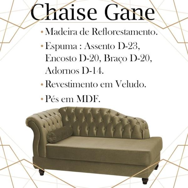 Imagem de Recamier Diva Chaise Capitone 160 cm Pes MDF Gane SL 945 Veludo Peer