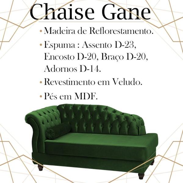 Imagem de Recamier Diva Chaise Capitone 160 cm Pes MDF Gane SL 947 Veludo Peer