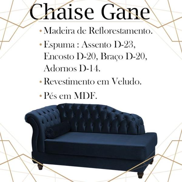 Imagem de Recamier Diva Chaise Capitone 160 cm Pes MDF Gane SL 948 Veludo Peer