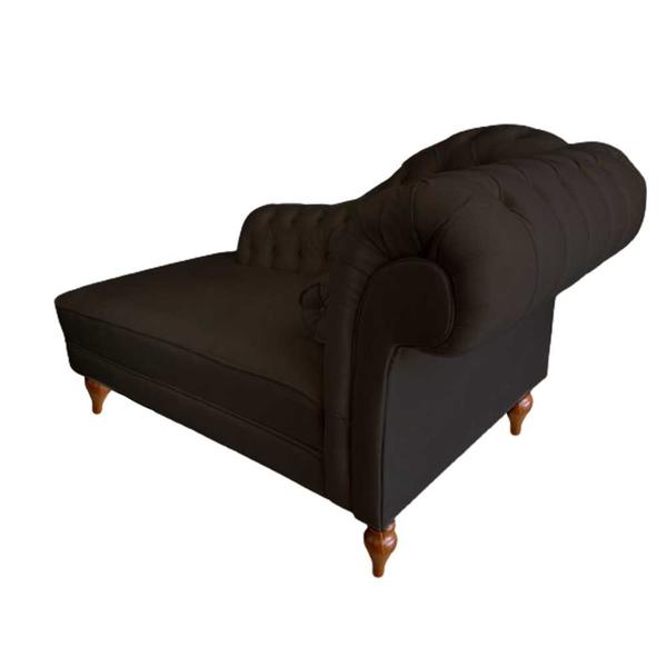 Imagem de Recamier Divã Chaise Sofá Decorativo 1,3m Roma Sala de Estar