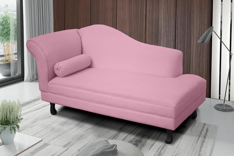 Imagem de Recamier Divã Dubai 140 cm Braço Direito Rosa