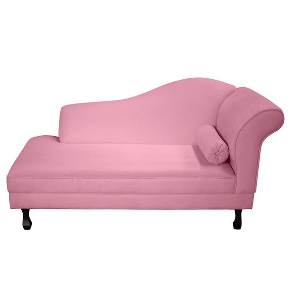 Imagem de Recamier Divã Dubai 140 cm Braço Esquerdo Rosa