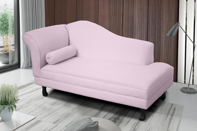 Imagem de Recamier Divã Dubai 160 cm Braço Direito Rosa Claro