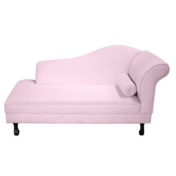 Imagem de Recamier Divã Dubai 160 cm Braço Esquerdo Rosa Claro