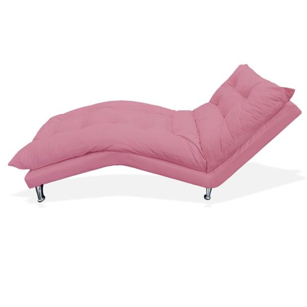 Imagem de Recamier Divã Estofada Psicologia Consultório Clínica Diva Suede Rosa Barbie - LM DECOR