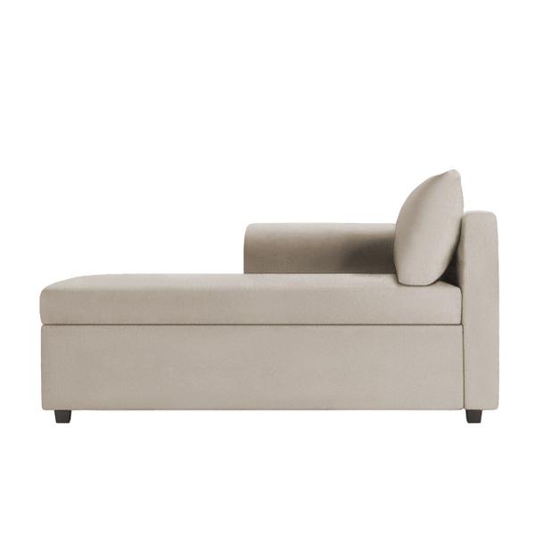 Imagem de Recamier Divã Londres 140cm Suede Bege - Inova Decor