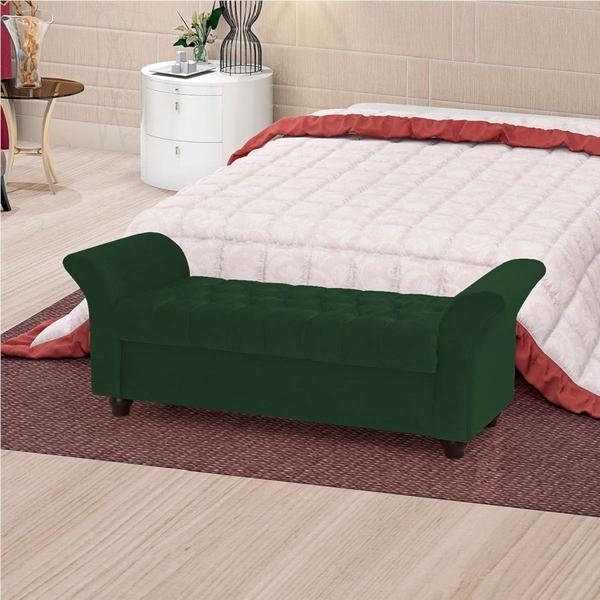 Imagem de Recamier Divã Morabe P04 140 cm Suede Verde TCA 947 - Amarena Móveis