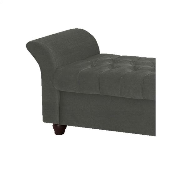 Imagem de Recamier Divã Morabe P04 160 cm Suede Cinza Escuro TCA 958 - Amarena Móveis