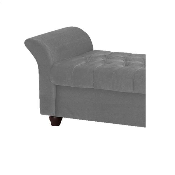 Imagem de Recamier Divã Morabe P04 160 cm Suede Cinza TCA 940 - Amarena Móveis