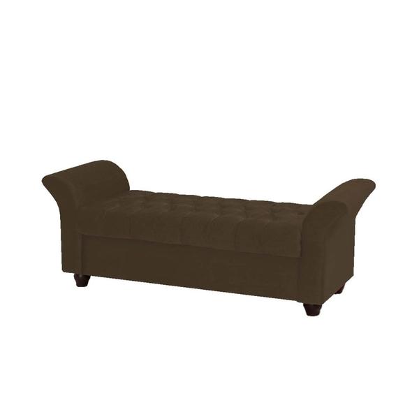 Imagem de Recamier Divã Morabe P04 160 cm Suede Marrom TCA 942 - Amarena Móveis