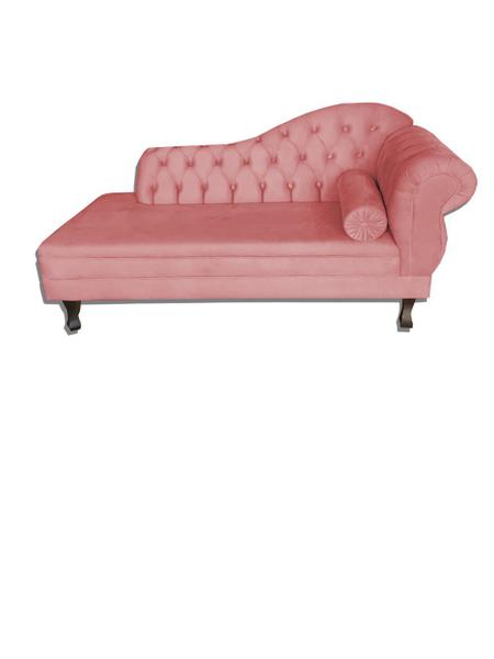 Imagem de Recamier Divã Namoradeira Sofá Psicologia Consultório Lado Direito Suede Rose 1,80 Cm - ANCHAR ESTOFADOS