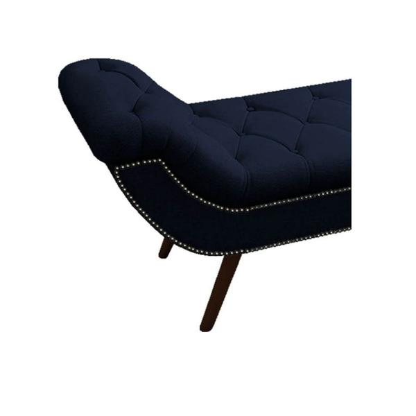 Imagem de Recamier Divã Odessa P04 140 cm Suede Azul Marinho TCA 948 - Amarena Móveis