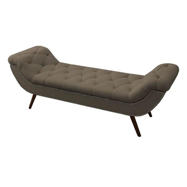 Imagem de Recamier Divã Odessa P04 140 cm Suede Marrom Claro TCA 945 - Amarena Móveis