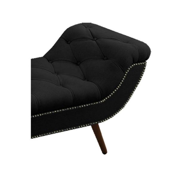 Imagem de Recamier Divã Odessa P04 140 cm Suede Preto TCA 944 - Amarena Móveis