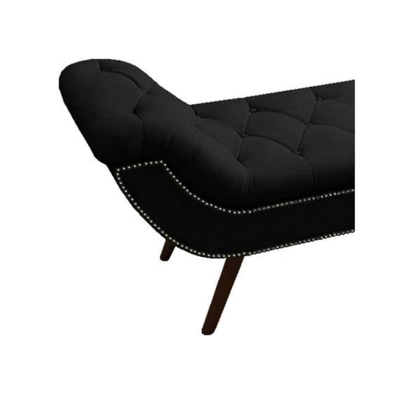 Imagem de Recamier Divã Odessa P04 140 cm Suede Preto TCA 944 - Amarena Móveis