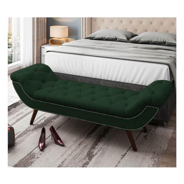 Imagem de Recamier Divã Odessa P04 140 cm Suede Verde TCA 947 - Amarena Móveis