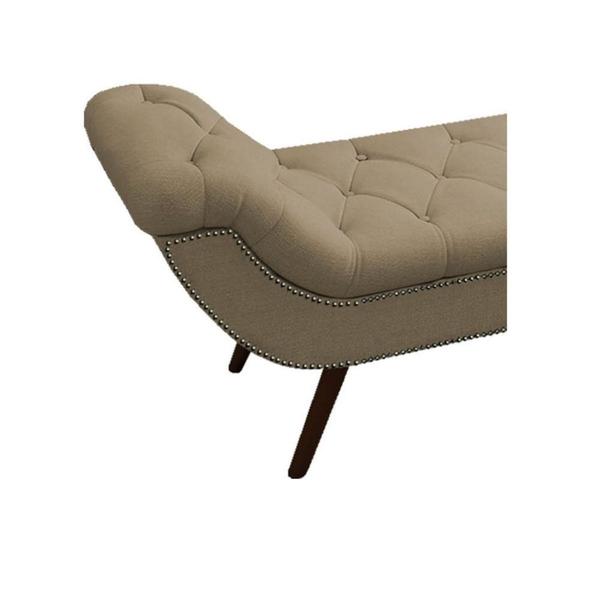 Imagem de Recamier Divã Odessa P04 160 cm Suede Bege TCA 941 - Amarena Móveis