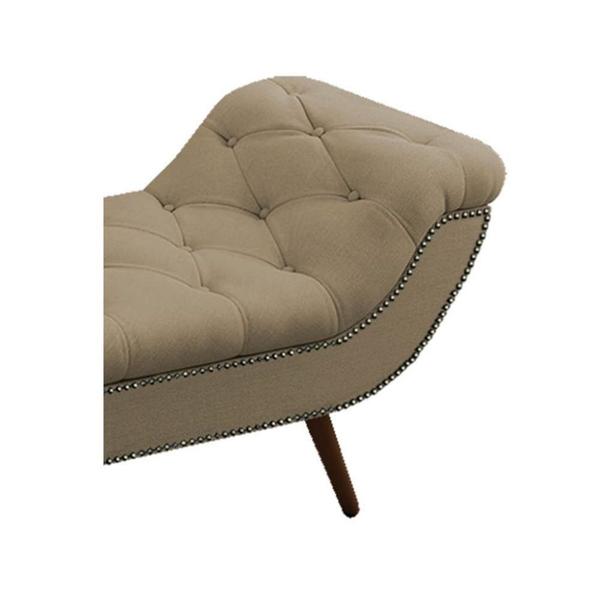 Imagem de Recamier Divã Odessa P04 195 cm Suede Bege TCA 941 - Amarena Móveis