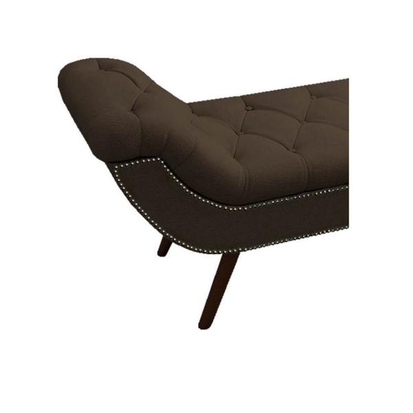 Imagem de Recamier Divã Odessa P04 195 cm Suede Marrom TCA 942 - Amarena Móveis