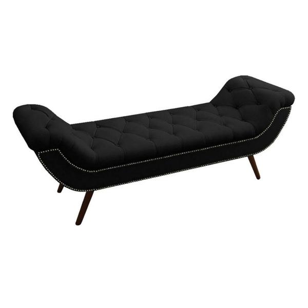 Imagem de Recamier Divã Odessa P04 195 cm Suede Preto TCA 944 - Amarena Móveis