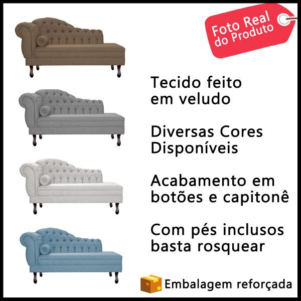 Imagem de Recamier Divã Sofá Namoradeira Linho 147cm Divan Sala Quarto