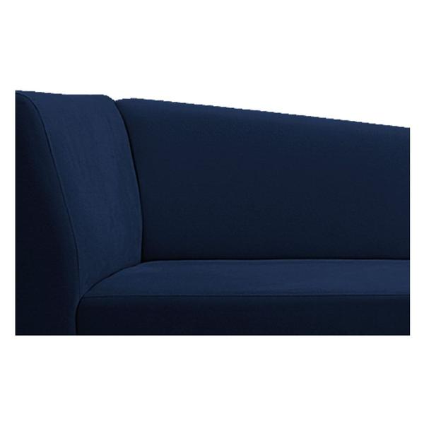 Imagem de Recamier Divã Valéria 140cm Lado Direito Suede Azul Marinho - Amarena Móveis