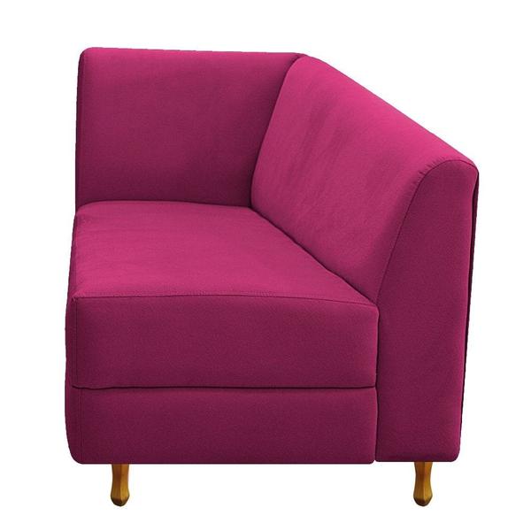 Imagem de Recamier Divã Valéria 140cm Lado Direito Suede Pink - Amarena Móveis