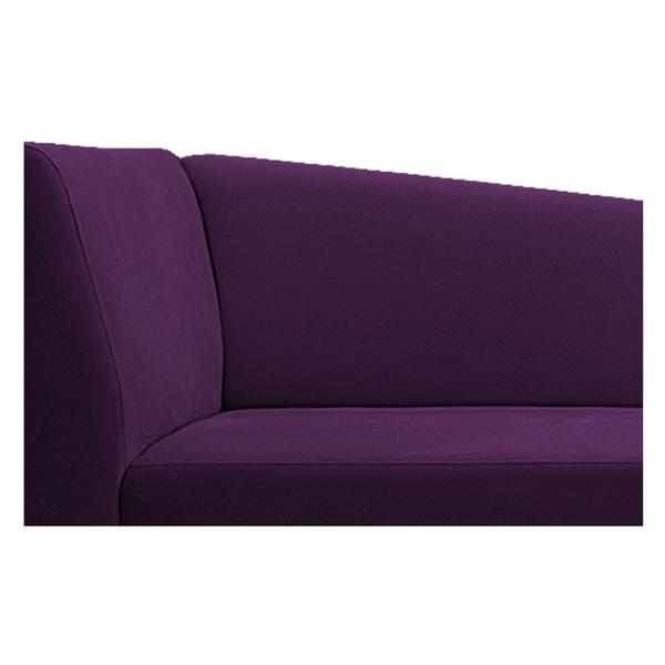 Imagem de Recamier Divã Valéria 140cm Lado Direito Suede Roxo - Amarena Móveis