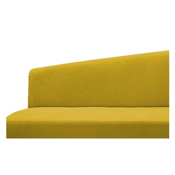 Imagem de Recamier Divã Valéria 140cm Lado Esquerdo Suede Amarelo - Amarena Móveis