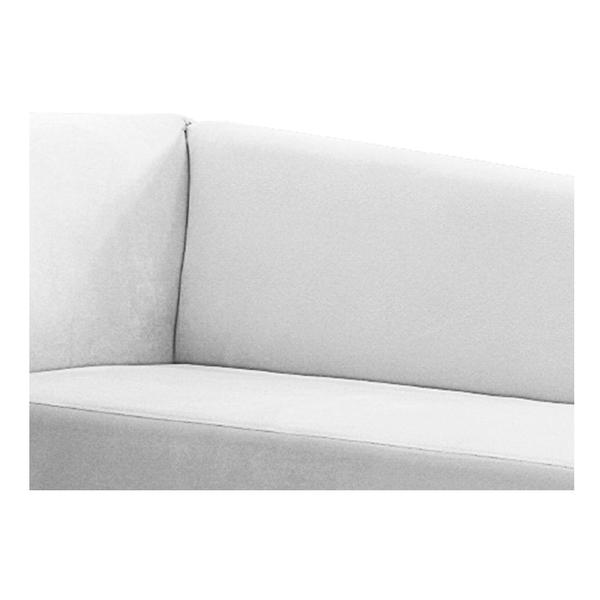 Imagem de Recamier Divã Valéria 160cm Lado Direito Suede Branco - Amarena Móveis