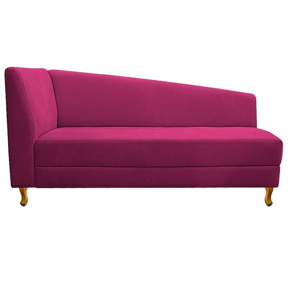 Imagem de Recamier Divã Valéria 160cm Lado Direito Suede Pink - Amarena Móveis