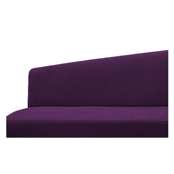 Imagem de Recamier Divã Valéria 160cm Lado Esquerdo Suede Roxo - Amarena Móveis