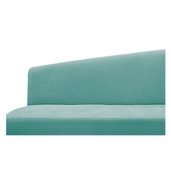 Imagem de Recamier Divã Valéria 185cm Lado Esquerdo Suede Azul Tiffany - Amarena Móveis