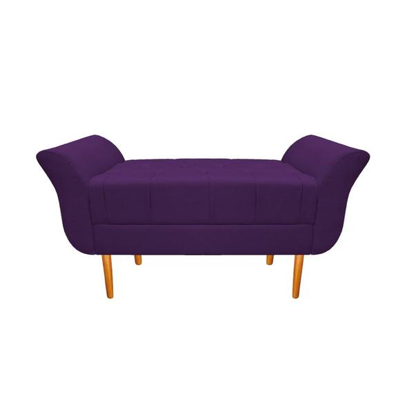 Imagem de Recamier Estofado Ari 100 cm Solteiro Suede Roxo - Amarena Móveis