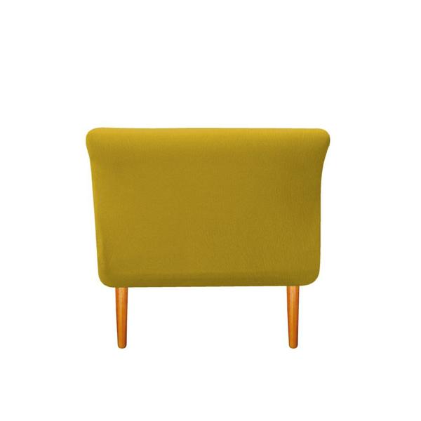 Imagem de Recamier Estofado Ari 140 cm Casal Suede Amarelo - Doce Sonho Móveis