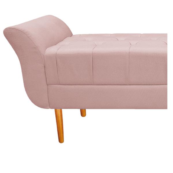 Imagem de Recamier Estofado Ari 160 cm Queen Size Suede Rosê - ADJ Decor