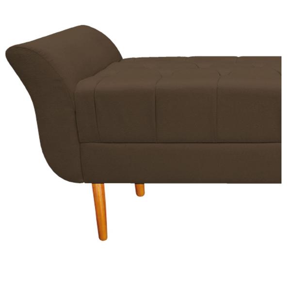 Imagem de Recamier Estofado Ari 195 cm King Size Suede Marrom - ADJ Decor