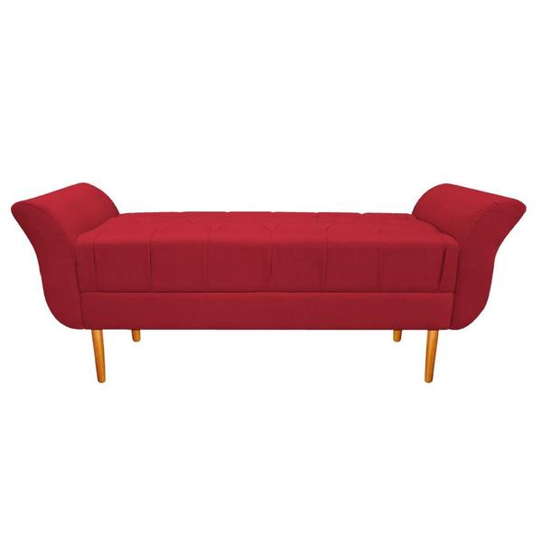 Imagem de Recamier Estofado Ari 195 cm King Size Suede Vermelho - Amarena Móveis