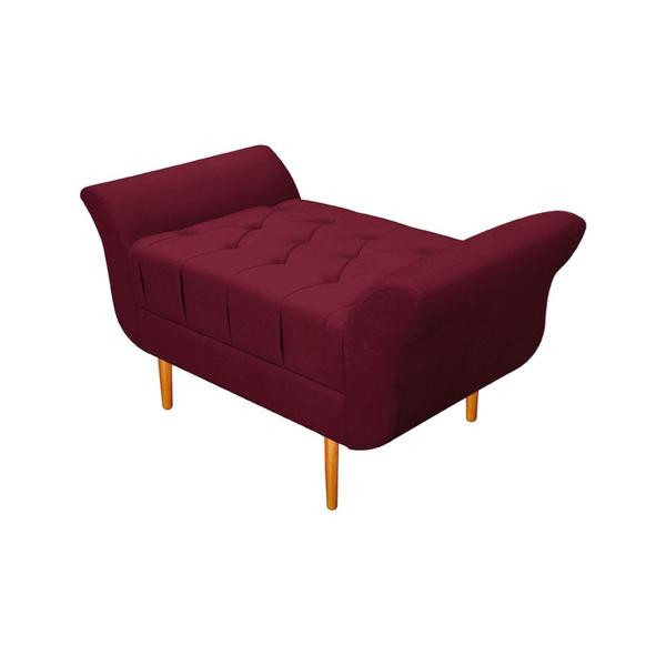 Imagem de Recamier Estofado Ari 90 cm Solteiro Suede Bordô - Amarena Móveis