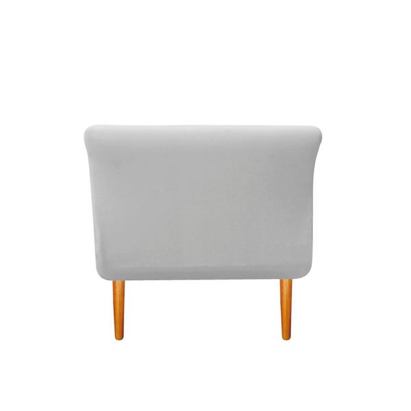 Imagem de Recamier Estofado Ari 90 cm Solteiro Suede Branco - ADJ Decor