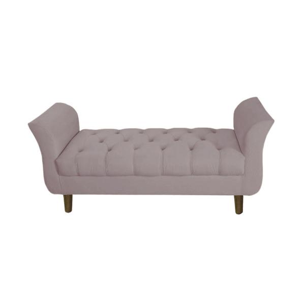 Imagem de Recamier Estofado Para Hall de Entrada 160 cm Grécia Suede Rose - DL DECOR