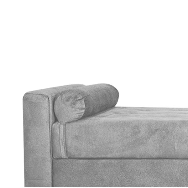 Imagem de Recamier Félix Casal 140cm Suede Cinza - ADJ Decor