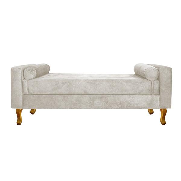 Imagem de Recamier Félix King Size 195cm Suede Bege - ADJ Decor