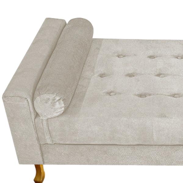 Imagem de Recamier Félix King Size 195cm Suede Bege - ADJ Decor