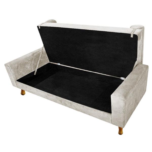 Imagem de Recamier Félix Queen Size 160cm Suede Bege - Doce Sonho Móveis