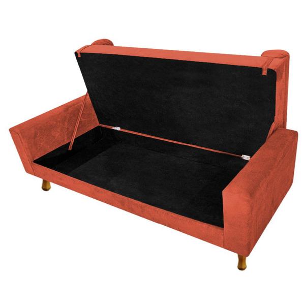 Imagem de Recamier Félix Queen Size 160cm Suede Terracota - Doce Sonho Móveis